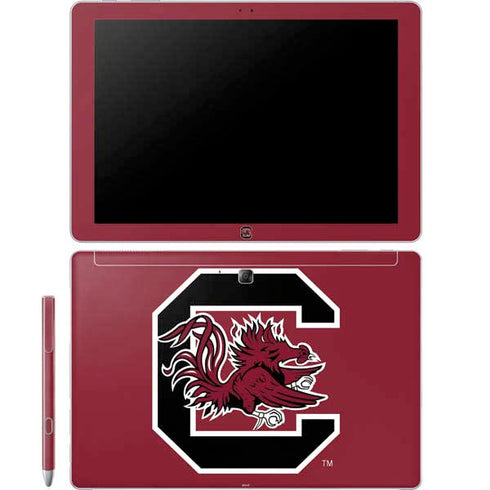 University of South Carolina Gamecocks Logo Red Galaxy Book 12in Skin