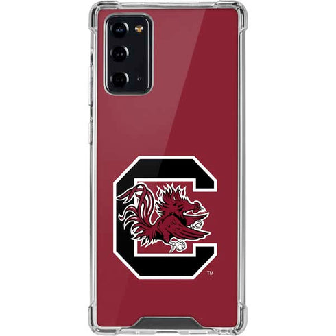 University of South Carolina Gamecocks Logo Red Galaxy Note20 5G Clear Case