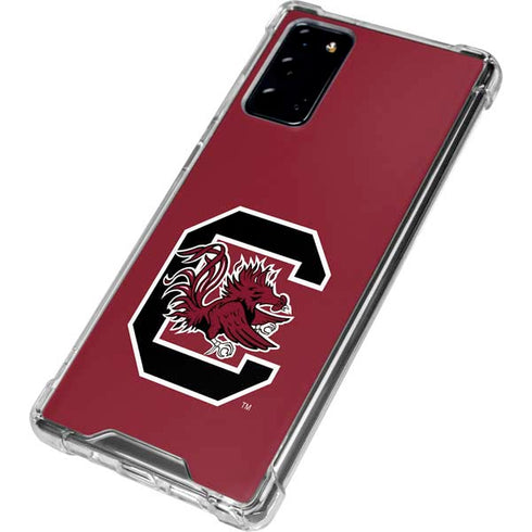 University of South Carolina Gamecocks Logo Red Galaxy Note20 5G Clear Case