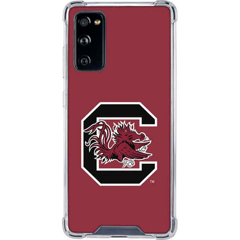 University of South Carolina Gamecocks Logo Red Galaxy S20 FE Clear Case