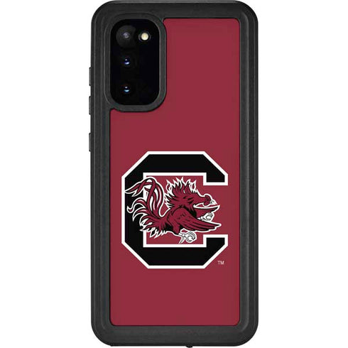 University of South Carolina Gamecocks Logo Red Galaxy S20 Waterproof Case