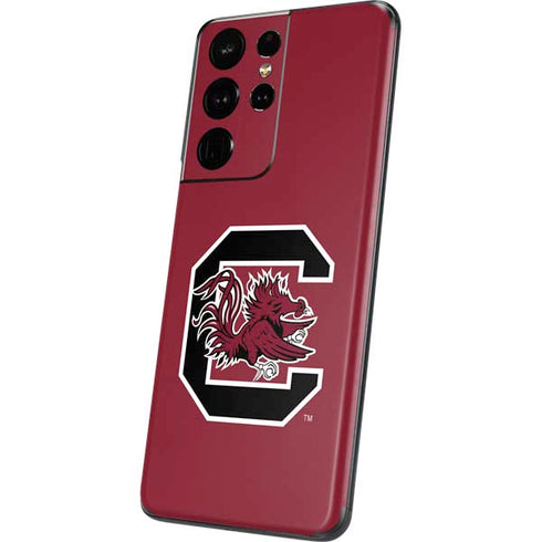 University of South Carolina Gamecocks Logo Red Galaxy S21 Ultra 5G Skin