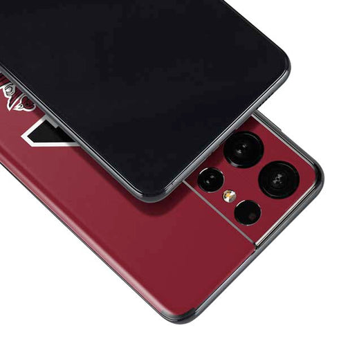 University of South Carolina Gamecocks Logo Red Galaxy S21 Ultra 5G Skin
