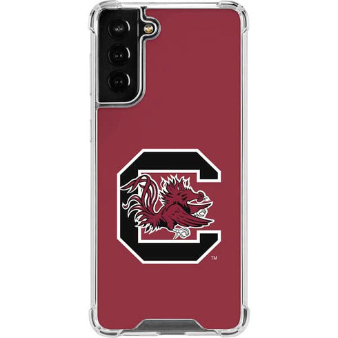 University of South Carolina Gamecocks Logo Red Galaxy S22 Plus Clear Case