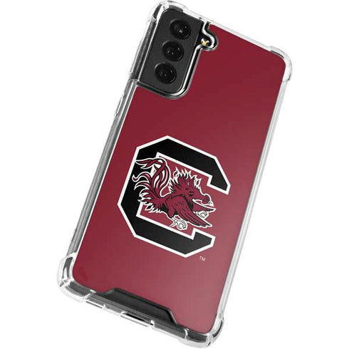 University of South Carolina Gamecocks Logo Red Galaxy S22 Plus Clear Case