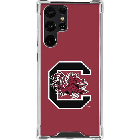 University of South Carolina Gamecocks Logo Red Galaxy S22 Ultra Clear Case