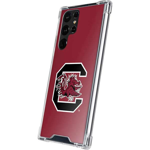 University of South Carolina Gamecocks Logo Red Galaxy S22 Ultra Clear Case
