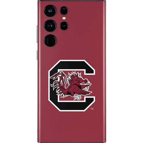 University of South Carolina Gamecocks Logo Red Galaxy S22 Ultra Skin