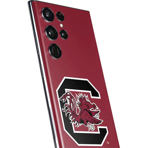 University of South Carolina Gamecocks Logo Red Galaxy S22 Ultra Skin