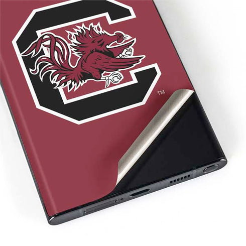 University of South Carolina Gamecocks Logo Red Galaxy S22 Ultra Skin