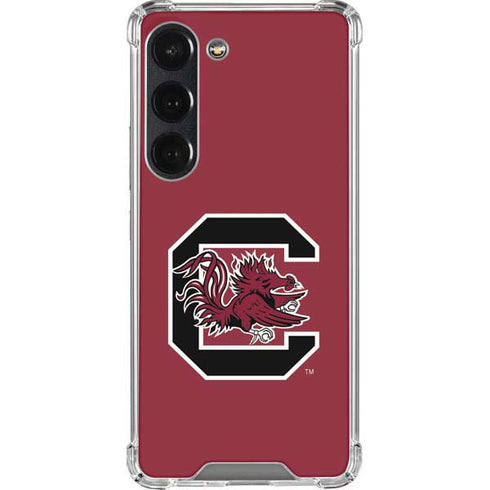 University of South Carolina Gamecocks Logo Red Galaxy S23 Clear Case