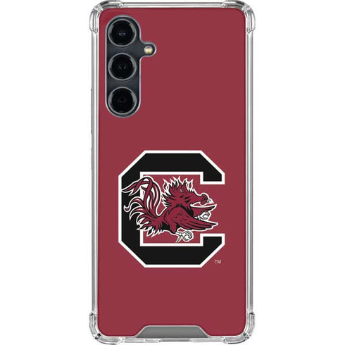 University of South Carolina Gamecocks Logo Red Galaxy S23 FE Clear Case