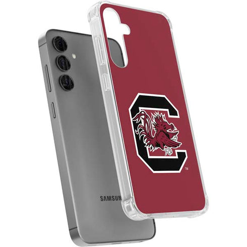 University of South Carolina Gamecocks Logo Red Galaxy S24 Plus Clear Case