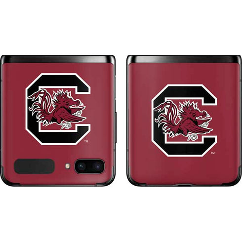 University of South Carolina Gamecocks Logo Red Galaxy Z Flip Skin