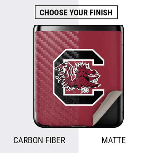 University of South Carolina Gamecocks Logo Red Galaxy Z Flip Skin