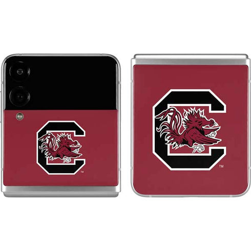 University of South Carolina Gamecocks Logo Red Galaxy Z Flip4 5G Skin