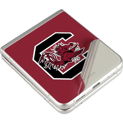 University of South Carolina Gamecocks Logo Red Galaxy Z Flip4 5G Skin