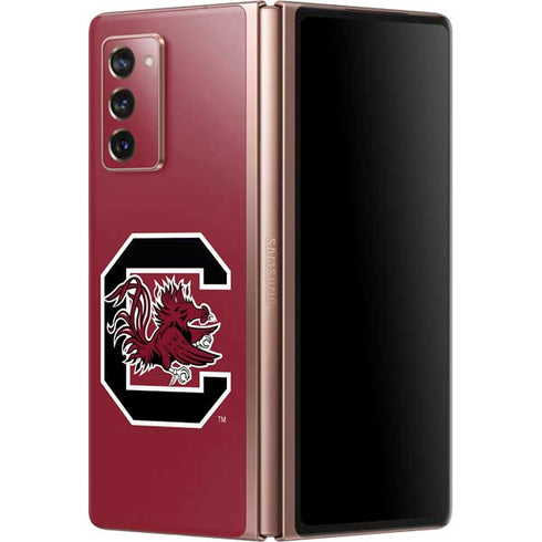 University of South Carolina Gamecocks Logo Red Galaxy Z Fold2 5G Skin