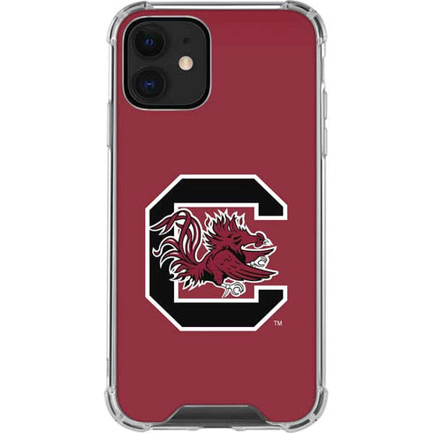 University of South Carolina Gamecocks Logo Red iPhone 12 Clear Case