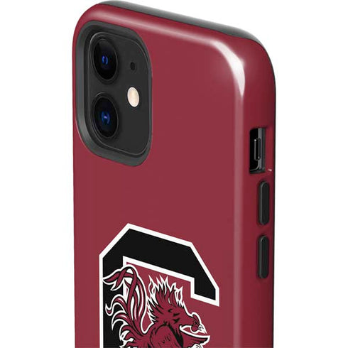 University of South Carolina Gamecocks Logo Red iPhone 12 Impact Case