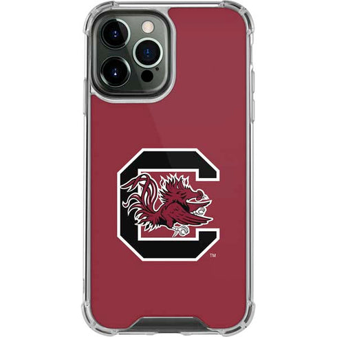 University of South Carolina Gamecocks Logo Red iPhone 13 Pro Max Clear Case