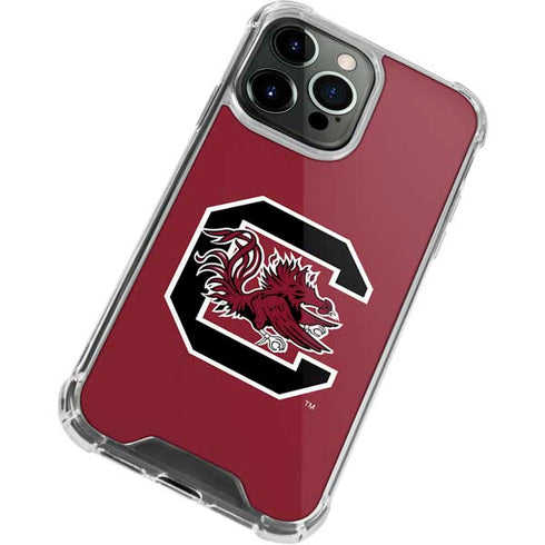 University of South Carolina Gamecocks Logo Red iPhone 13 Pro Max Clear Case
