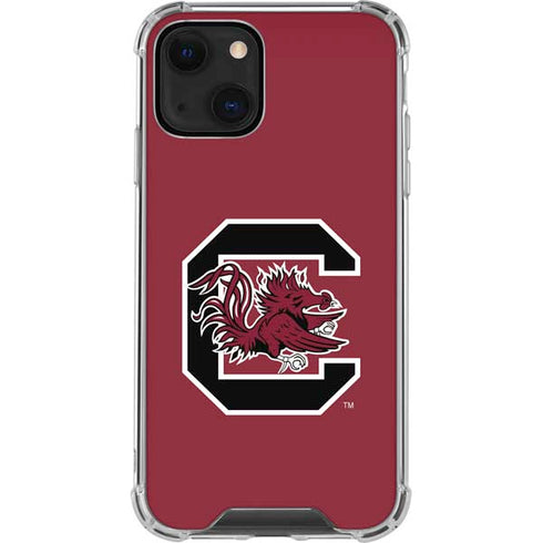 University of South Carolina Gamecocks Logo Red iPhone 14 Plus Clear Case