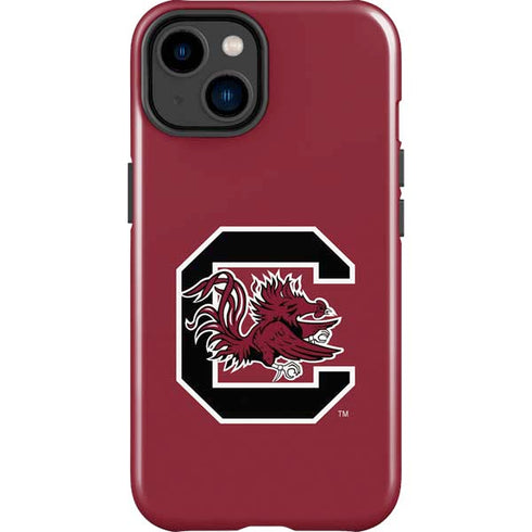 University of South Carolina Gamecocks Logo Red iPhone 15 Plus Impact Case