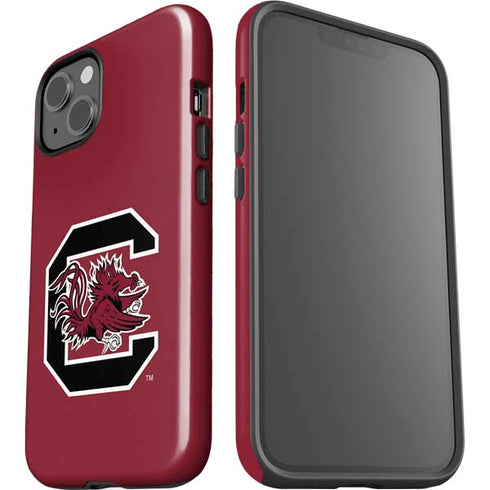 University of South Carolina Gamecocks Logo Red iPhone 15 Plus Impact Case
