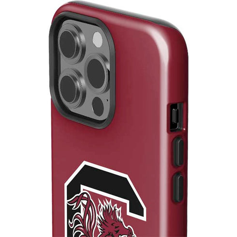University of South Carolina Gamecocks Logo Red iPhone 14 Pro Impact Case