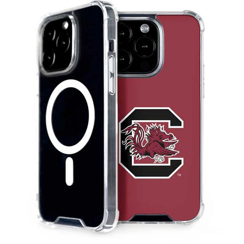 University of South Carolina Gamecocks Logo Red iPhone 15 Pro MagSafe Case