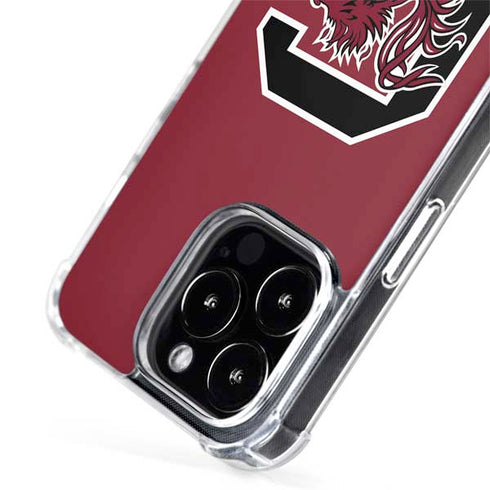 University of South Carolina Gamecocks Logo Red iPhone 15 Pro MagSafe Case