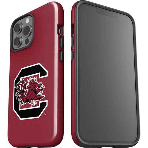 University of South Carolina Gamecocks Logo Red iPhone 15 Pro Max Impact Case