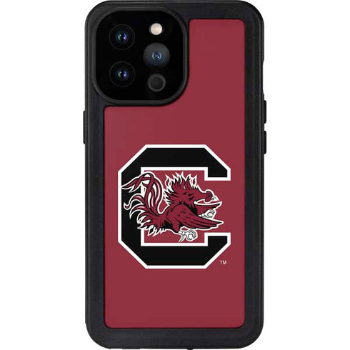 University of South Carolina Gamecocks Logo Red iPhone 14 Pro Max Waterproof Case