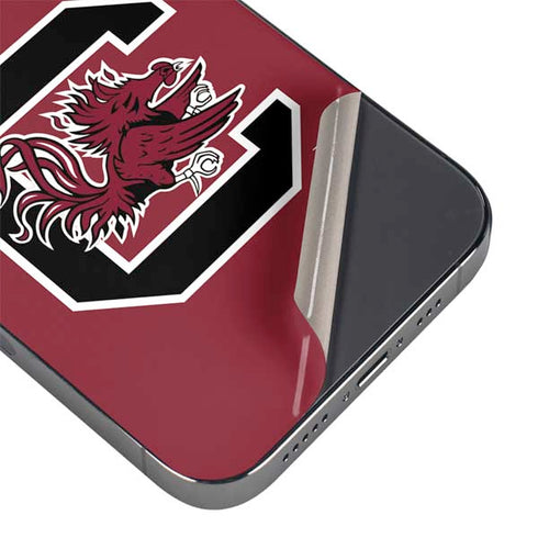 University of South Carolina Gamecocks Logo Red iPhone 14 Pro Skin
