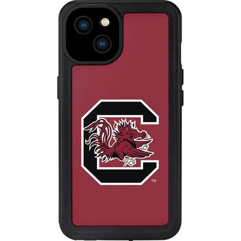 University of South Carolina Gamecocks Logo Red iPhone 15 Plus Waterproof Case