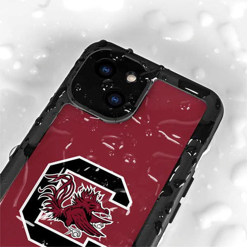 University of South Carolina Gamecocks Logo Red iPhone 15 Plus Waterproof Case