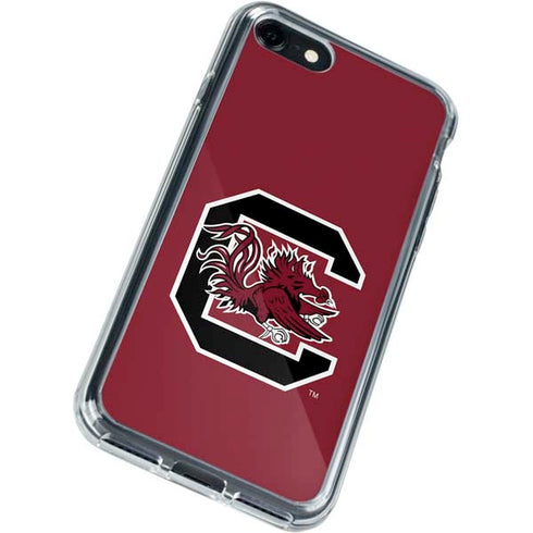 University of South Carolina Gamecocks Logo Red iPhone SE (2nd & 3rd Gen) Clear Case