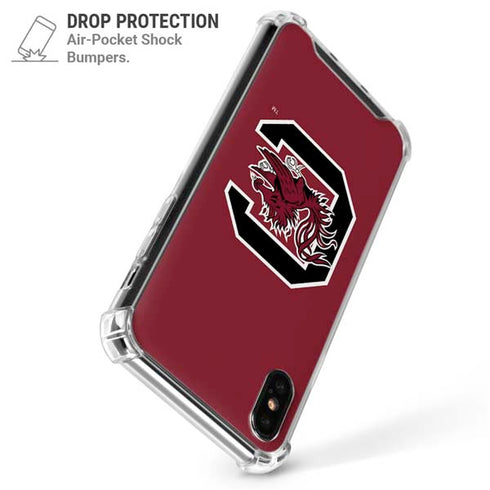 University of South Carolina Gamecocks Logo Red iPhone XS Max Clear Case