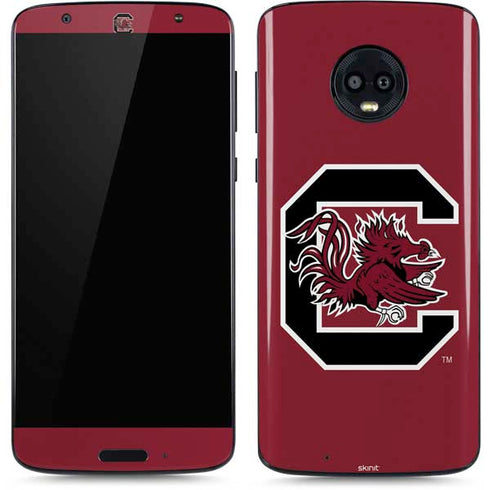 University of South Carolina Gamecocks Logo Red Moto G6 Skin