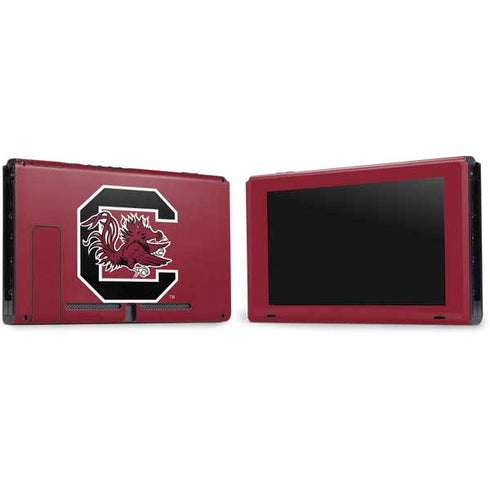 University of South Carolina Gamecocks Logo Red Nintendo Switch Bundle Skin