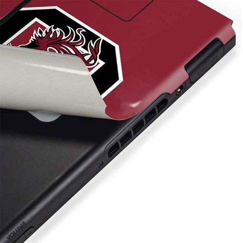 University of South Carolina Gamecocks Logo Red Nintendo Switch Bundle Skin
