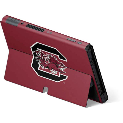 University of South Carolina Gamecocks Logo Red Nintendo Switch OLED (2021) Skin