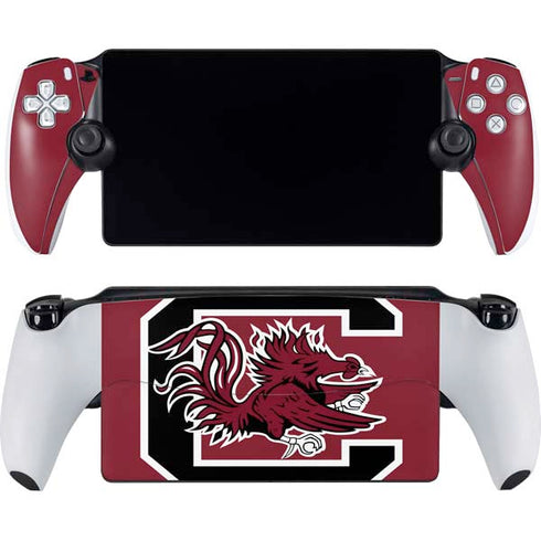 University of South Carolina Gamecocks Logo Red PlayStation Portal Remote Player Skin