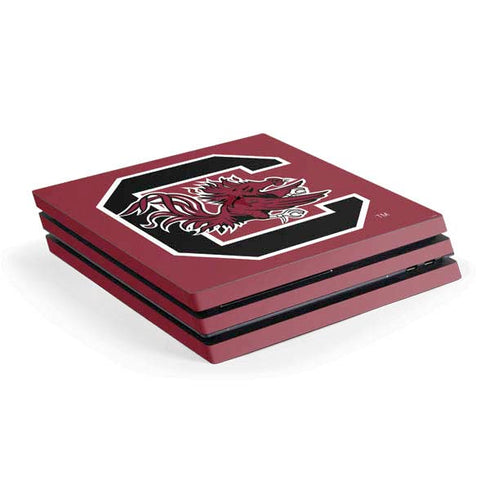 University of South Carolina Gamecocks Logo Red PS4 Pro Console Skin