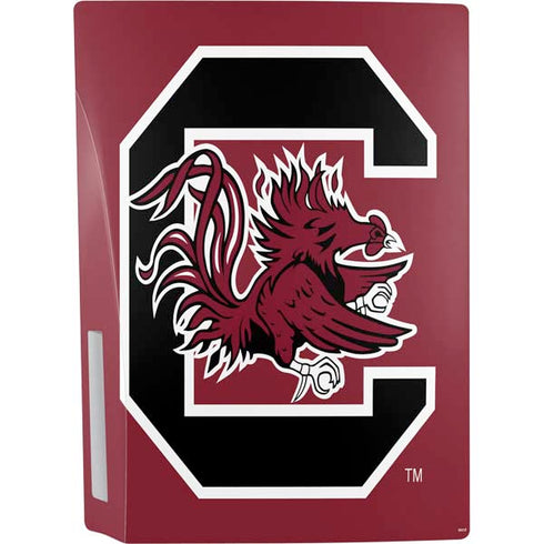 University of South Carolina Gamecocks Logo Red PS5 Console Skin