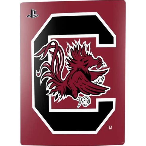 University of South Carolina Gamecocks Logo Red PS5 Digital Edition Console Skin