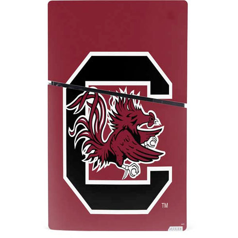 University of South Carolina Gamecocks Logo Red PS5 Slim Digital Edition Bundle Skin