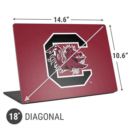 University of South Carolina Gamecocks Logo Red Universal Laptop 18in (14.6 x 10.6in) Skin