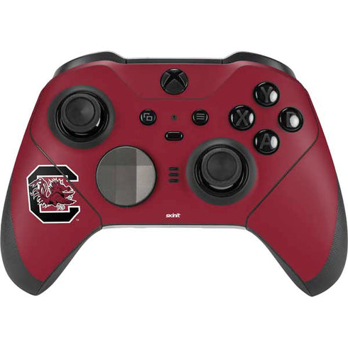University of South Carolina Gamecocks Logo Red Xbox Elite Wireless Controller Series 2 Skin
